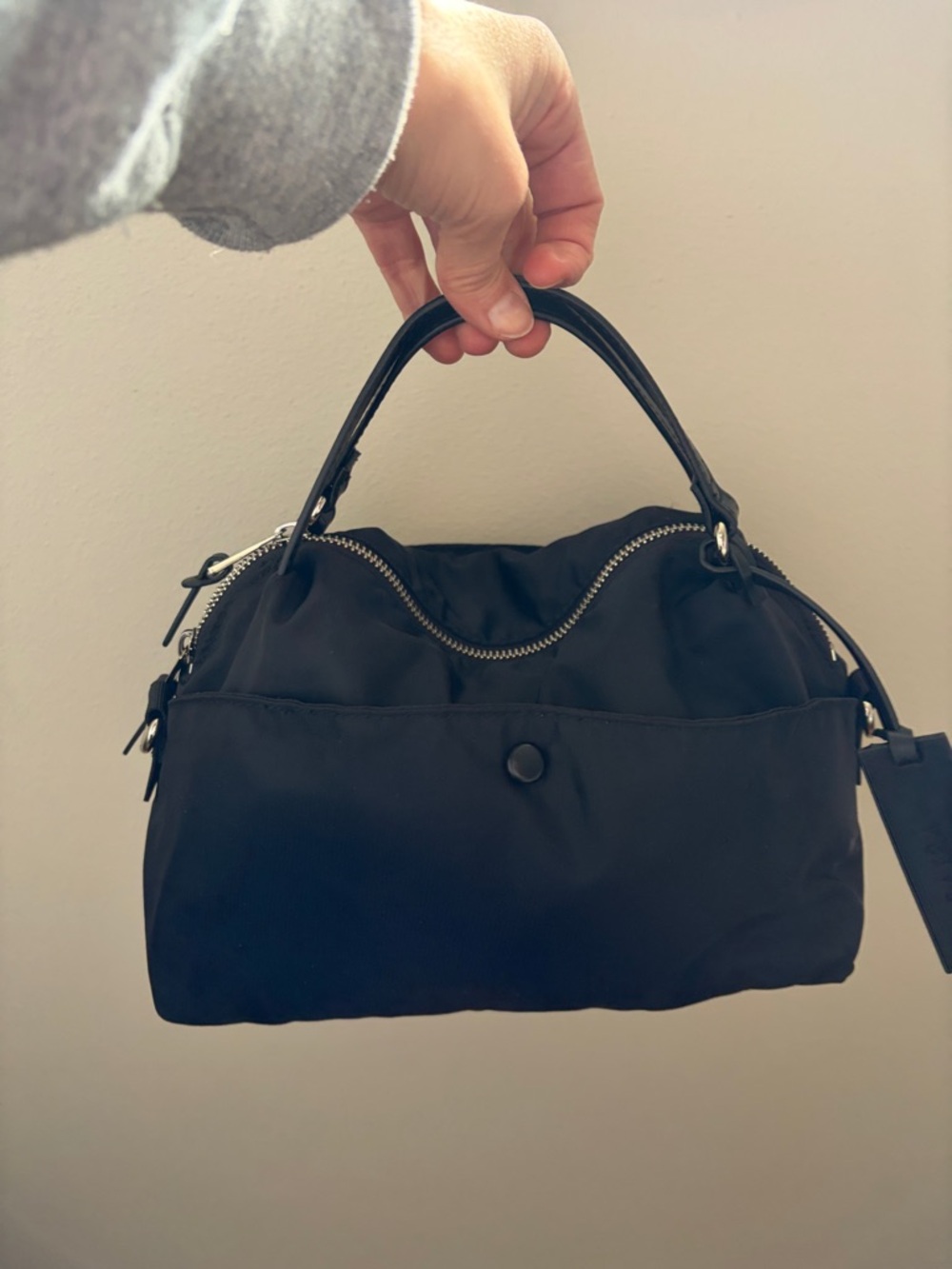 Velvet by Graham & Spencer Black Nylon Crossbody Messenger Bag - Picture 2 of 5